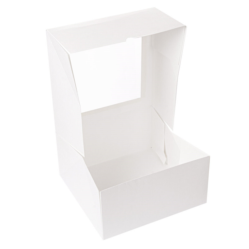 Kartonasta škatla za TORTO z oknom BELA - The Pack - 24 x 24 x 12 cm (50/1) Torte/253.28_IMG-02