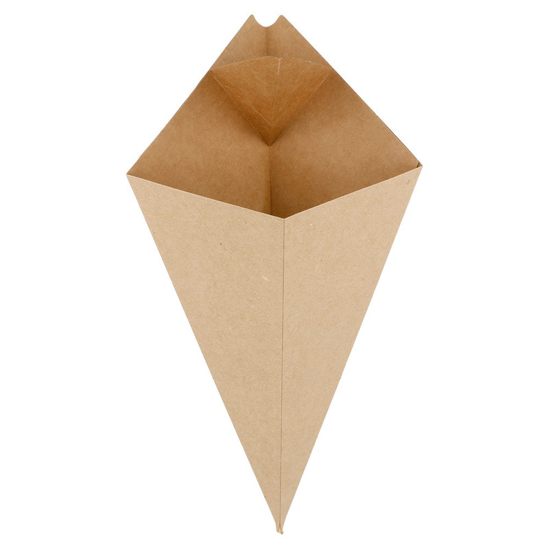 Stožec kartonast KRAFT z zavihkom za omako 250G, 27 x 16 cm (200/1) Finger-food/169.16_IMG-MAIN