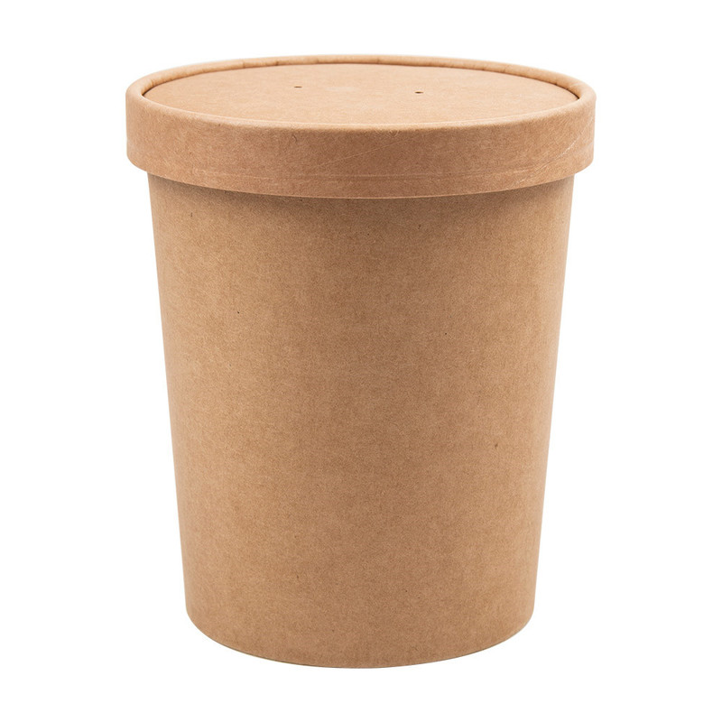 Kartonasta posoda za juho s pokrovom RJAVA 960 mL (25/1)  Juhe/226.50_IMG-01