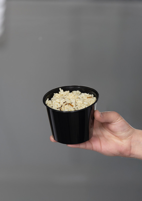 PP Črna Posoda za juho s prozornim pokrovom 500 mL (50/1) Juhe/QM500RBN_2