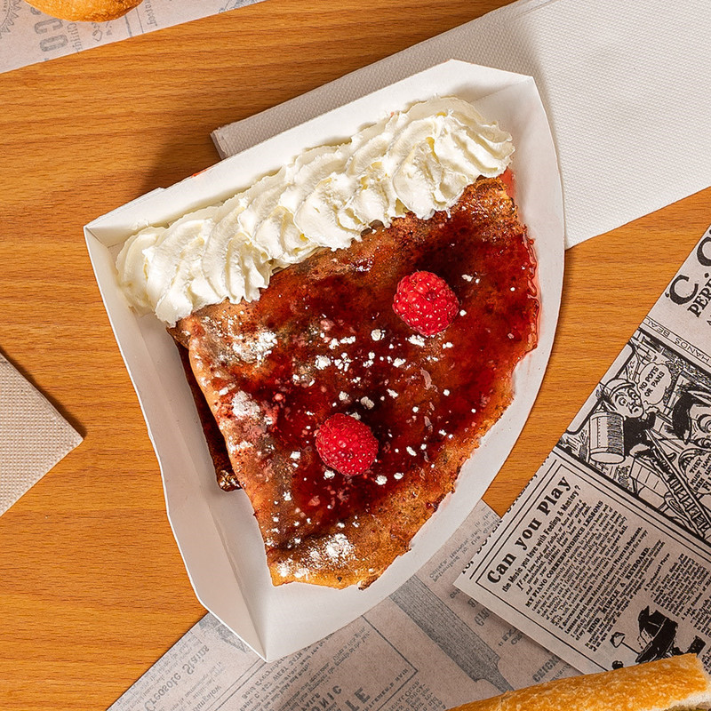 Kartonast pladenj za PALAČINKE - The Pack - BEL; 17 x 17 x 2,5 cm (100/1) Pladnji/234.81_IMG-03