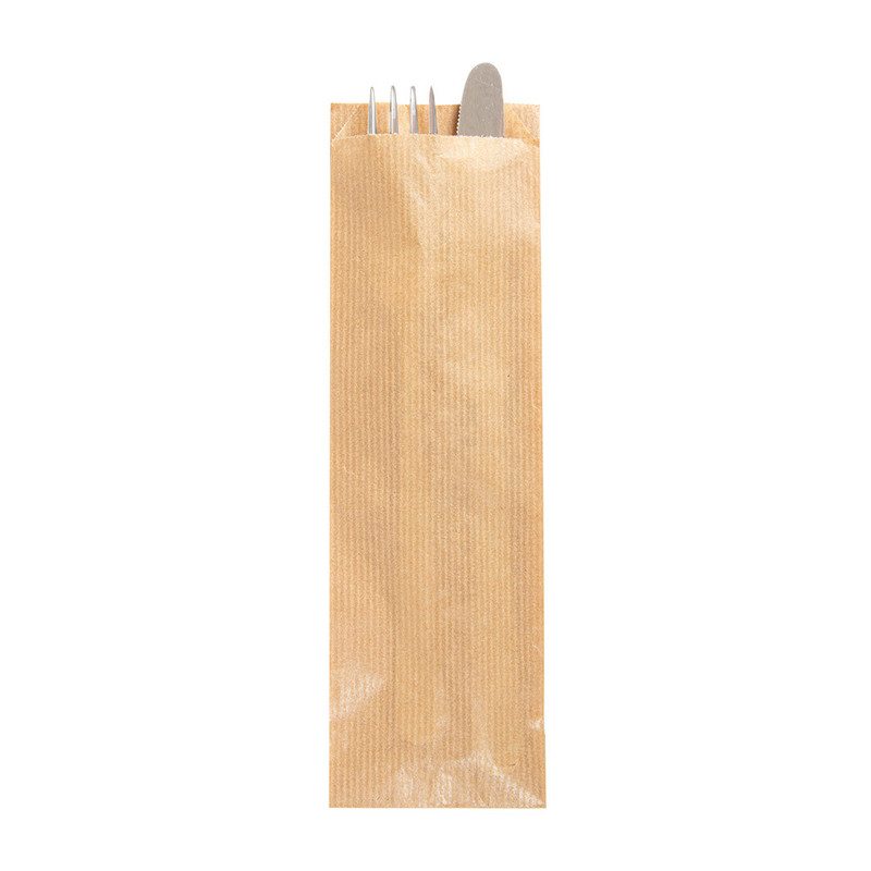 Vrečka papirnata rjava za pribor 7 + 4 x 22 cm (500/1) Pribor-in-slamice/250.77_IMG-01