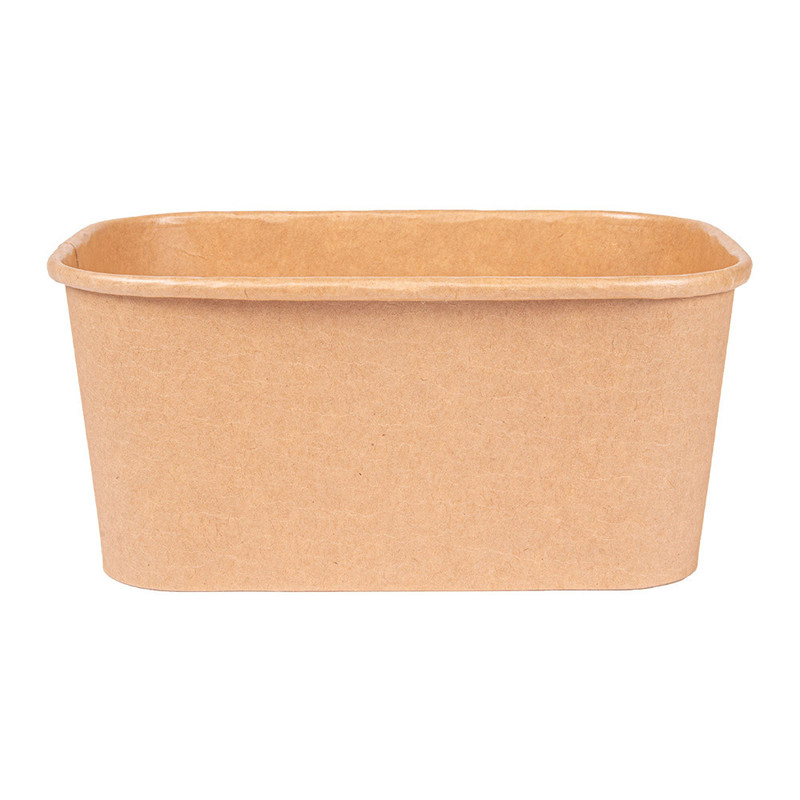 Pravoktna kartonasta posoda za solato KRAFT 1000 mL (50/1) Solate/254.35-IMG-01