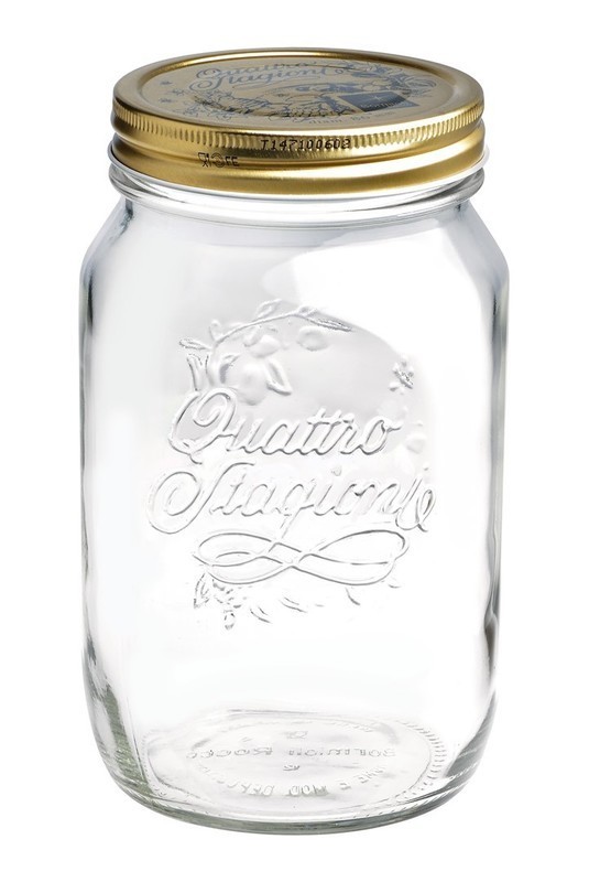 Kozarec / Steklenica Weck Quattro Stagione 1L, Pokrovček; fi: 86 mm  Steklenice/Bormioli-1-L-