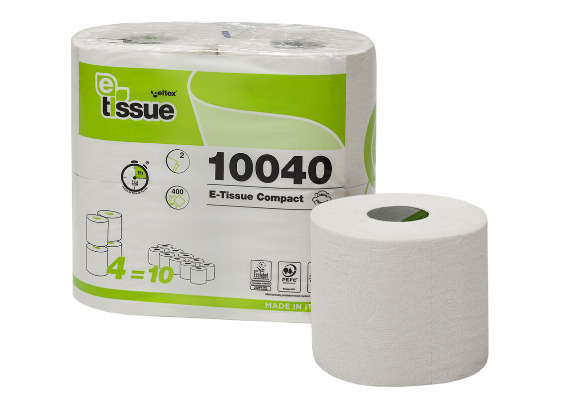 Toaletni papir rolice - E-TISSUE, 2-slojni, 300-listni (48/1) Toaletni-papir/C10040