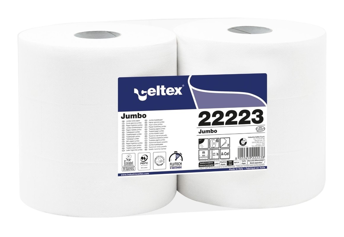 Toaletni papir Jumbo Maxi - Celuloza, 2-slojni 320 TM (6/1) Toaletni-papir/C22223