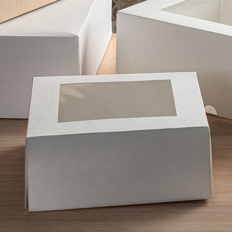 Kartonasta škatla za TORTO z oknom BELA - The Pack - 23 x 23 x 7,5 cm (50/1) Torte/253.27_IMG-04