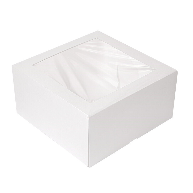 Kartonasta škatla za TORTO z oknom BELA - The Pack - 24 x 24 x 12 cm (50/1) Torte/253.28_IMG-MAIN