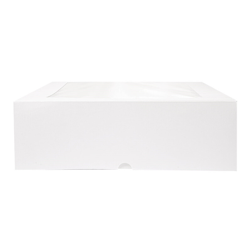 Kartonasta škatla za TORTO z oknom BELA - The Pack - 32 x 32 x 10 cm (50/1) Torte/253.30_IMG-01