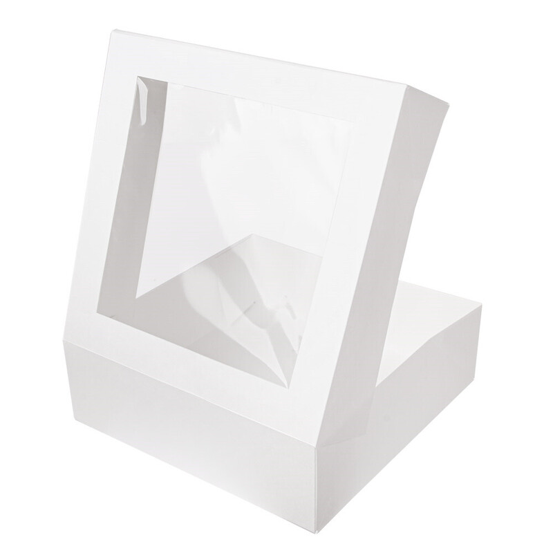 Kartonasta škatla za TORTO z oknom BELA - The Pack - 32 x 32 x 10 cm (50/1) Torte/253.30_IMG-02