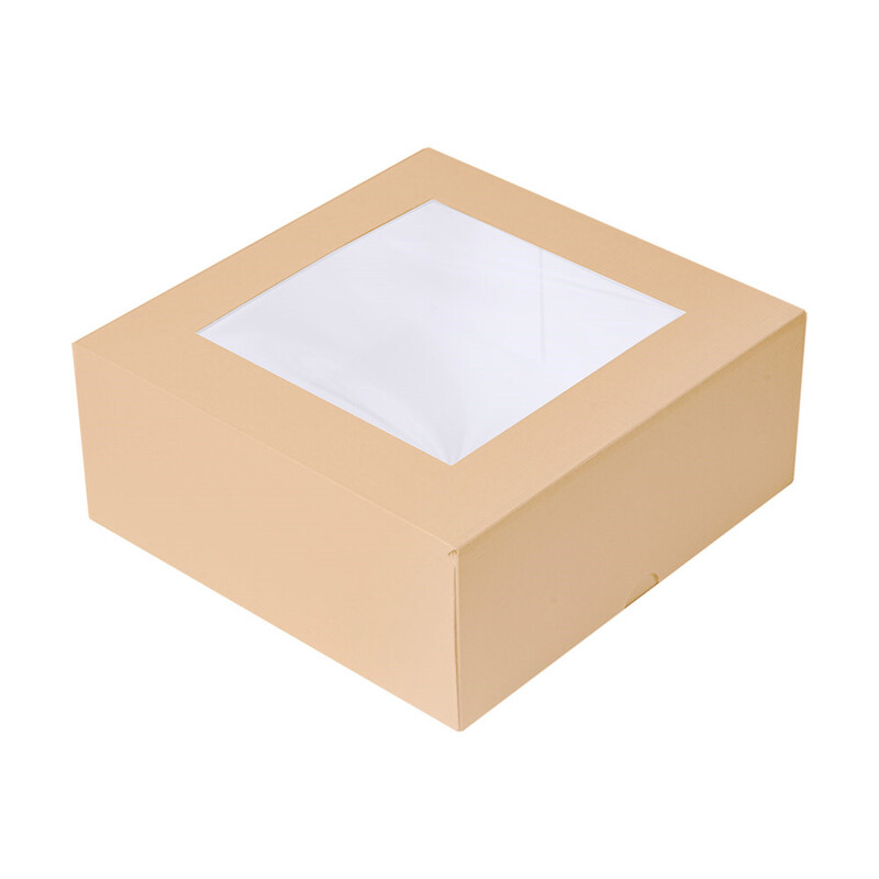 Kartonasta škatla TORTA z OKNOM - The Pack - RJAVA 18 x 18 x 7,5 cm (50/1) Torte/253.44_IMG-MAIN