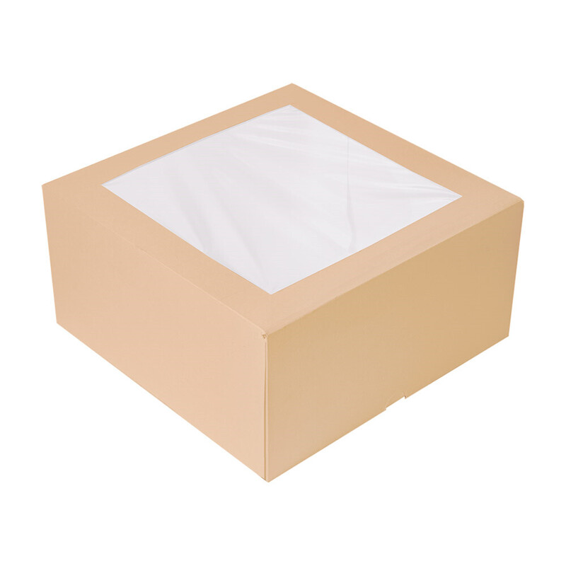Kartonasta škatla TORTA z OKNOM - The Pack - RJAVA 24 x 24 x 12 cm (50/1) Torte/253.46_IMG-MAIN
