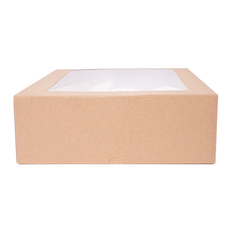 Kartonasta škatla TORTA z OKNOM - The Pack - RJAVA 28 x 28 x 10 cm (50/1) Torte/253.47_IMG-01