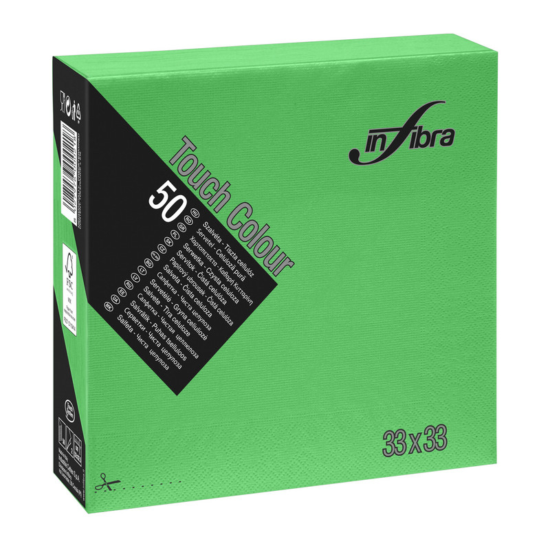 Serviet TOUCH 33 x 33 cm, RAZLIČNIH BARV, 2-slojni (3000/1) Touch/I-0299-Verde