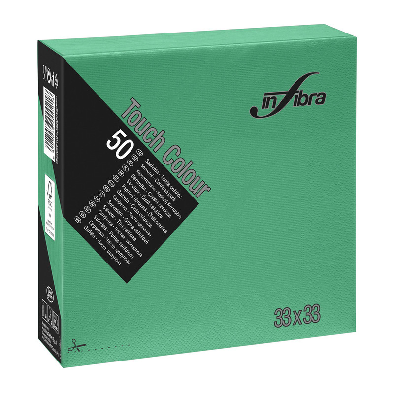 Serviet TOUCH 33 x 33 cm, RAZLIČNIH BARV, 2-slojni (3000/1) Touch/I-0303-Verde-foresta