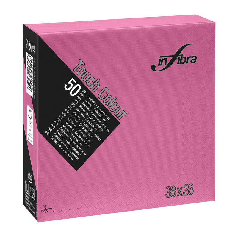 Serviet TOUCH 33 x 33 cm, RAZLIČNIH BARV, 2-slojni (3000/1) Touch/I-0487-Fucsia