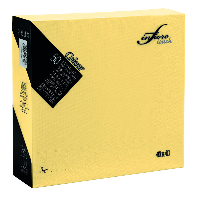Servieti TOUCH 40 x 40 cm, RAZLIČNIH BARV, 2-slojni (3000/1) Touch/I-0700-Infiore_Touch_Crema-0330