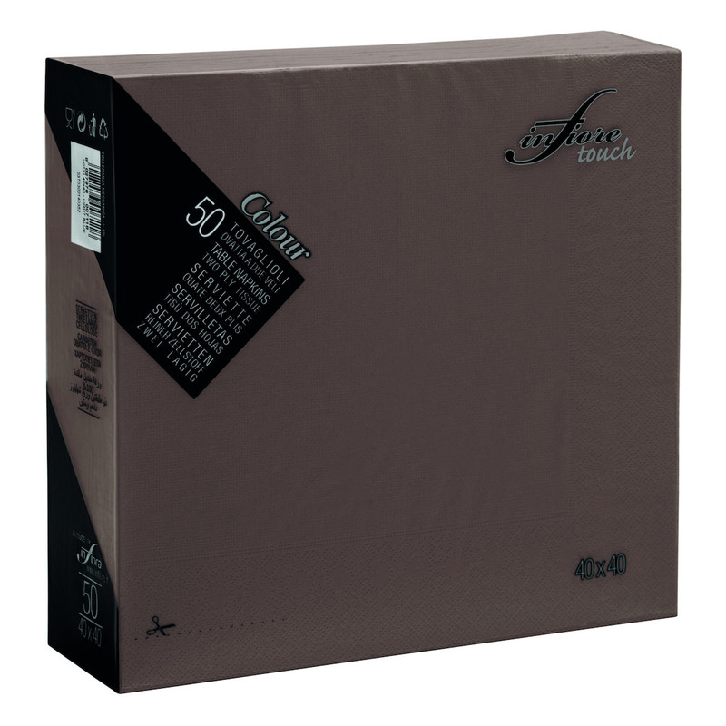 Servieti TOUCH 40 x 40 cm, RAZLIČNIH BARV, 2-slojni (3000/1) Touch/I-0701--Infiore_Touch_Cacao-0496