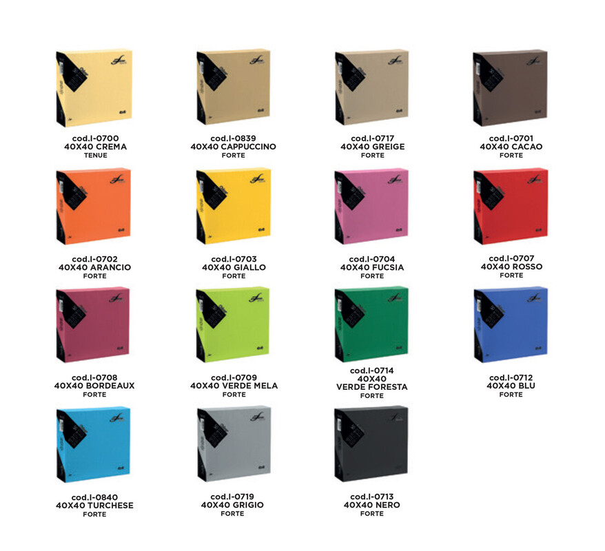 Servieti TOUCH 40 x 40 cm, RAZLIČNIH BARV, 2-slojni (3000/1) Touch/I-0701-1