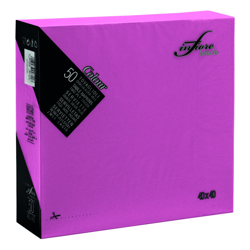 Servieti TOUCH 40 x 40 cm, RAZLIČNIH BARV, 2-slojni (3000/1) Touch/I-0704-Infiore_Touch_Fucsia-0487