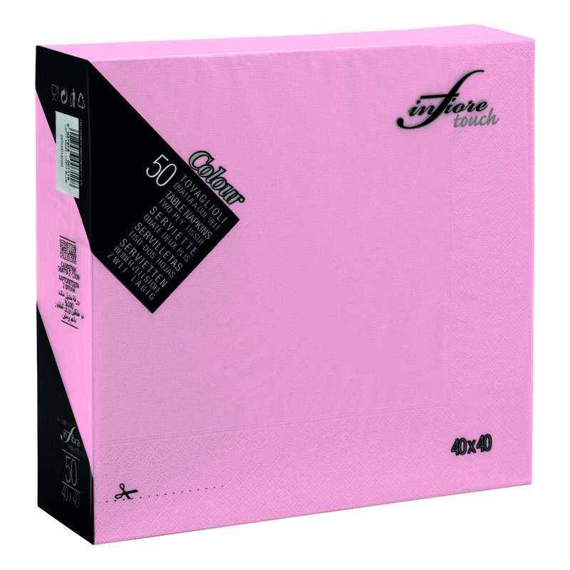 Servieti TOUCH 40 x 40 cm, RAZLIČNIH BARV, 2-slojni (3000/1) Touch/I-0705-Infiore_Touch_Rosa-0301