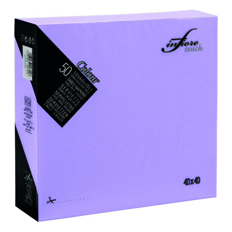 Servieti TOUCH 40 x 40 cm, RAZLIČNIH BARV, 2-slojni (3000/1) Touch/I-0706-Infiore_Touch_Lilla-0879
