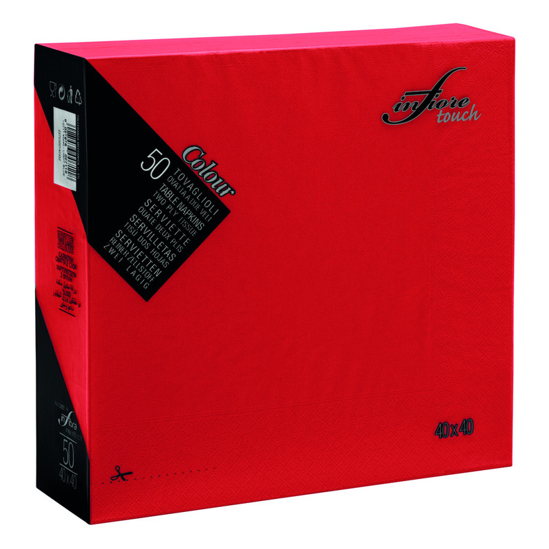 Servieti TOUCH 40 x 40 cm, RAZLIČNIH BARV, 2-slojni (3000/1) Touch/I-0707-Infiore_Touch_Rosso-0297