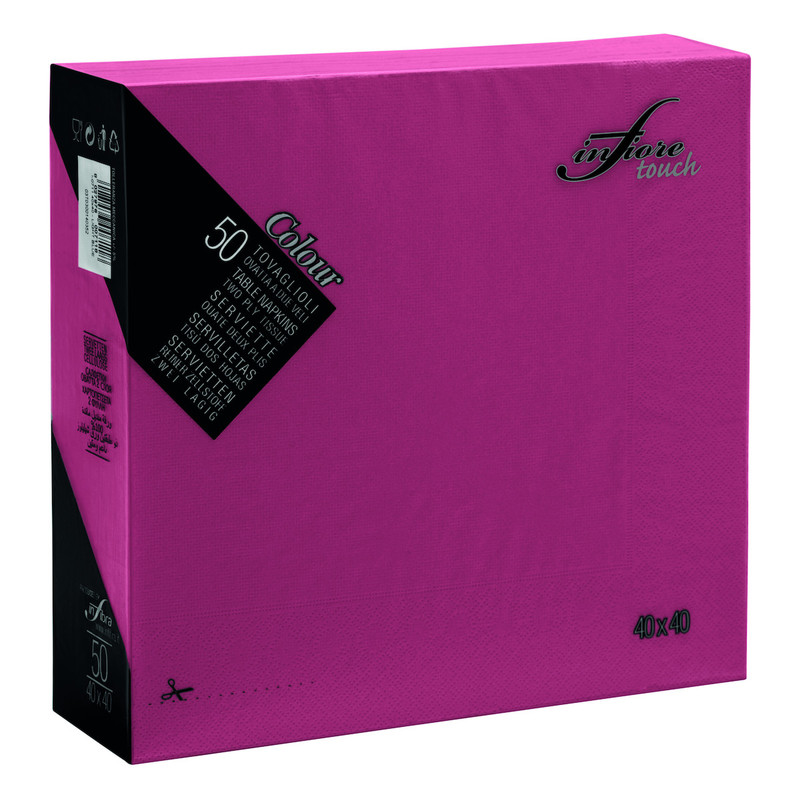 Servieti TOUCH 40 x 40 cm, RAZLIČNIH BARV, 2-slojni (3000/1) Touch/I-0708-Infiore_Touch_Bordeaux-0306