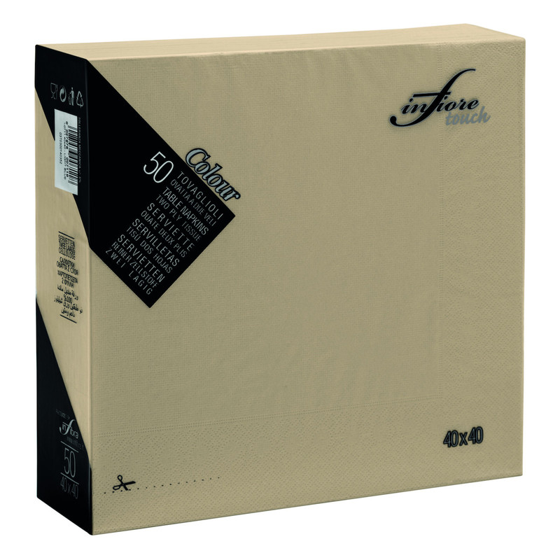 Servieti TOUCH 40 x 40 cm, RAZLIČNIH BARV, 2-slojni (3000/1) Touch/I-0717-Infiore_Touch_Greige-0732