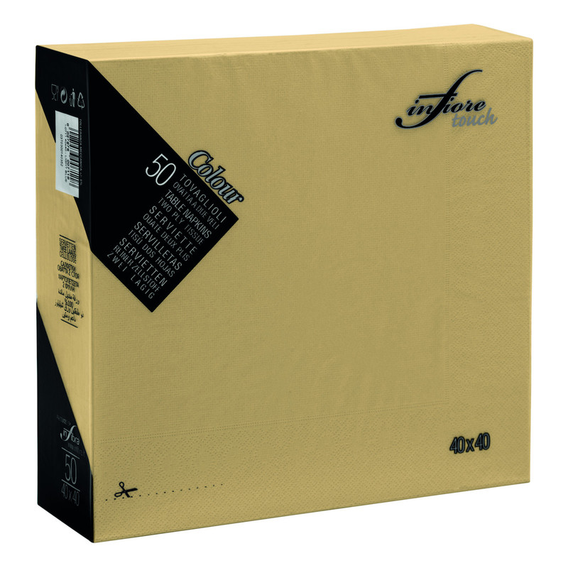 Servieti TOUCH 40 x 40 cm, RAZLIČNIH BARV, 2-slojni (3000/1) Touch/I-0839-Infiore_Touch_Cappuccino-0836