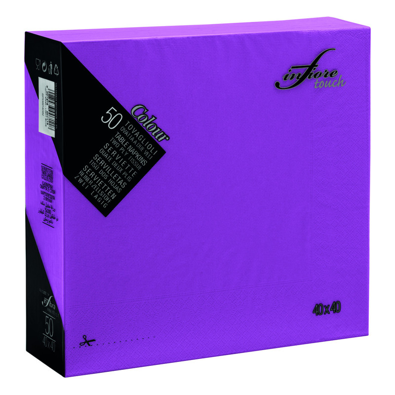 Servieti TOUCH 40 x 40 cm, RAZLIČNIH BARV, 2-slojni (3000/1) Touch/I-0841-Infiore_Touch_Viola-0838