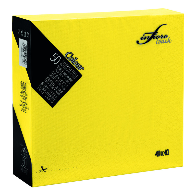 Servieti TOUCH 40 x 40 cm, RAZLIČNIH BARV, 2-slojni (3000/1) Touch/I-0843-Infiore_Touch_Limone-0729