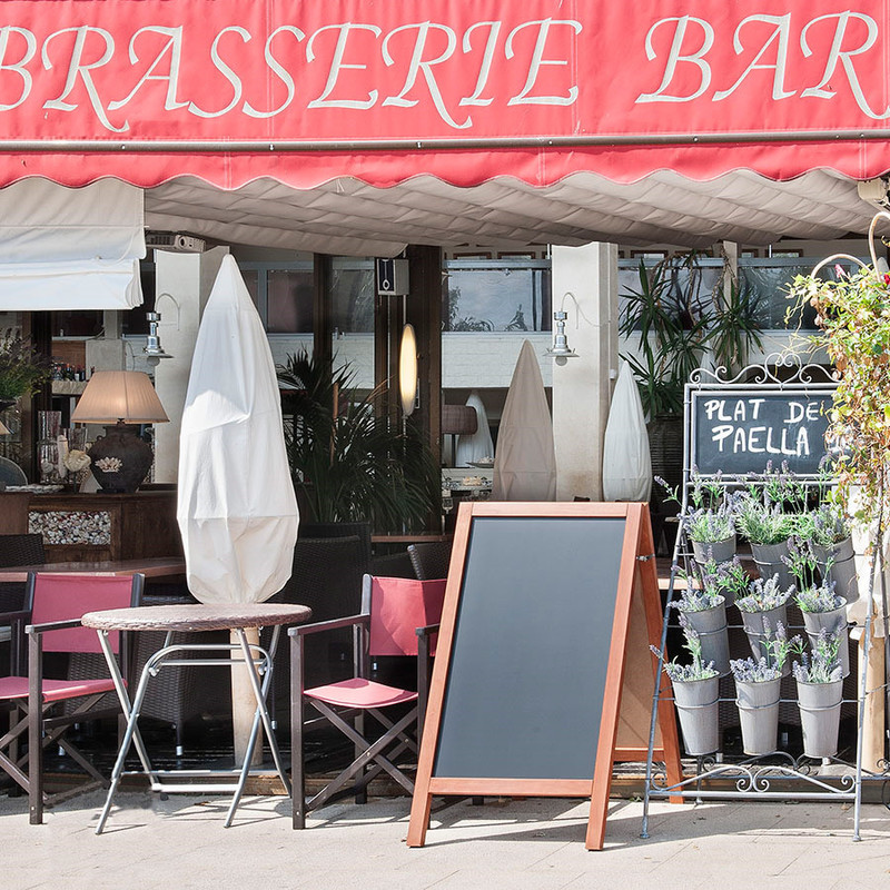 Oglasna lesena dvostranska tabla ČRNA 65 x 80 x 115 cm (1 kos) Trgovina/180.44.IMG-03