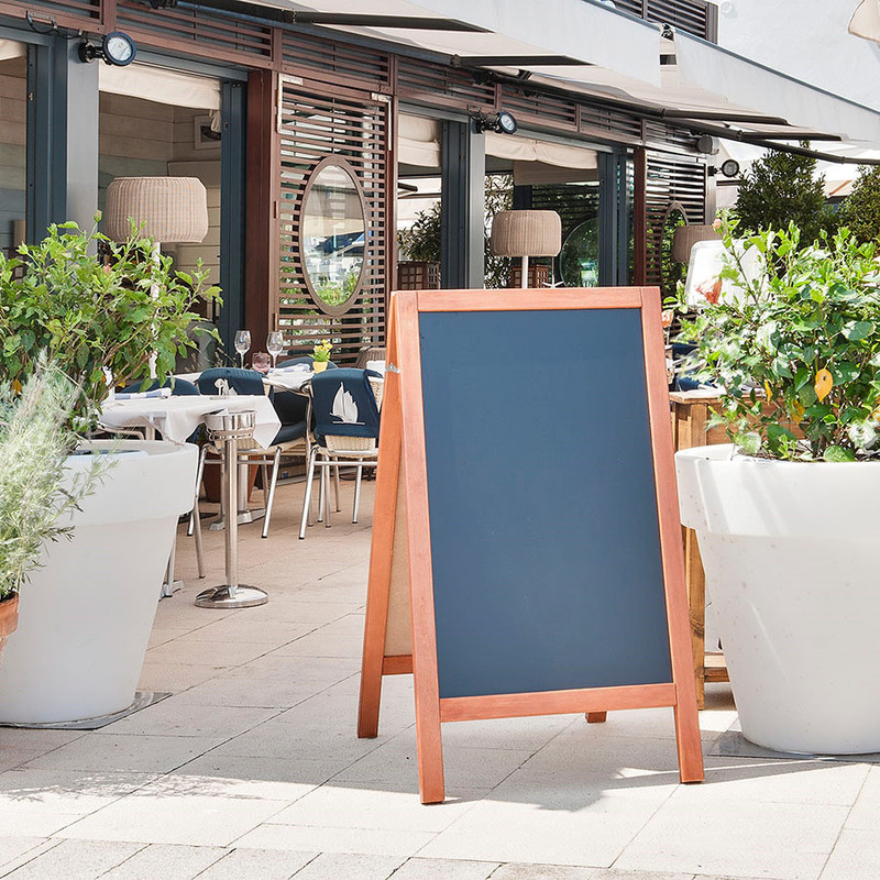 Oglasna lesena dvostranska tabla ČRNA 65 x 80 x 115 cm (1 kos) Trgovina/180.44.IMG-04