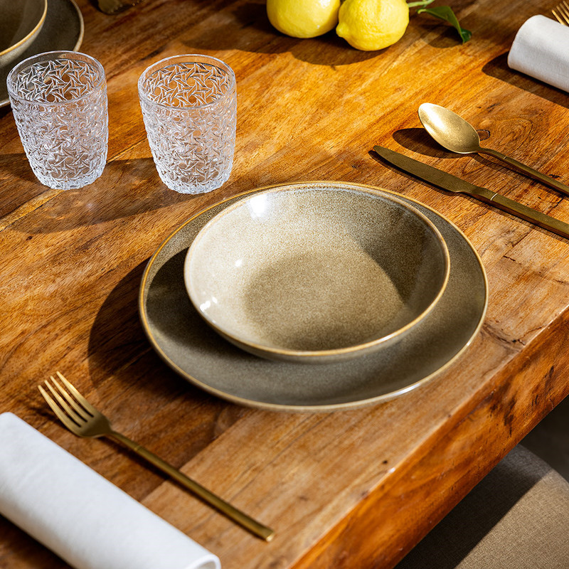 Krožnik globok "Akala" BEŽ 630 mL - FI: 20 x 4,5 cm ( 6 kosov) Trgovina/277.36.IMG-PLACEMENT