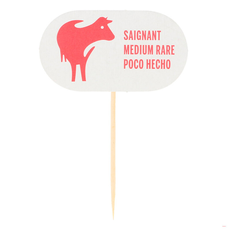 Nabodalo, označevalec jedi MEDIUM RARE - rdeč, 8 cm (100/1) Zobotrebci-in-nabodala/112.09_IMG-MAIN_1