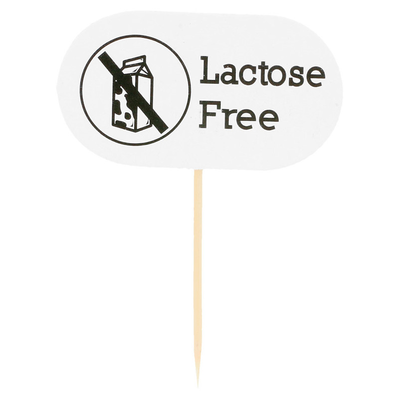 Nabodalo, označevalec jedi LACTOSE FREE - črn, 8 cm (100/1) Zobotrebci-in-nabodala/222.68_IMG-MAIN
