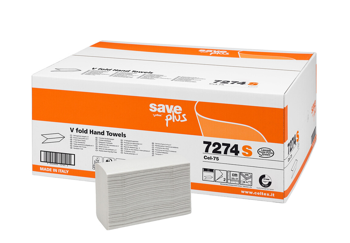 Papirnata zloženka - SAVE PLUS "V" (3000/1) brisacke/7274S