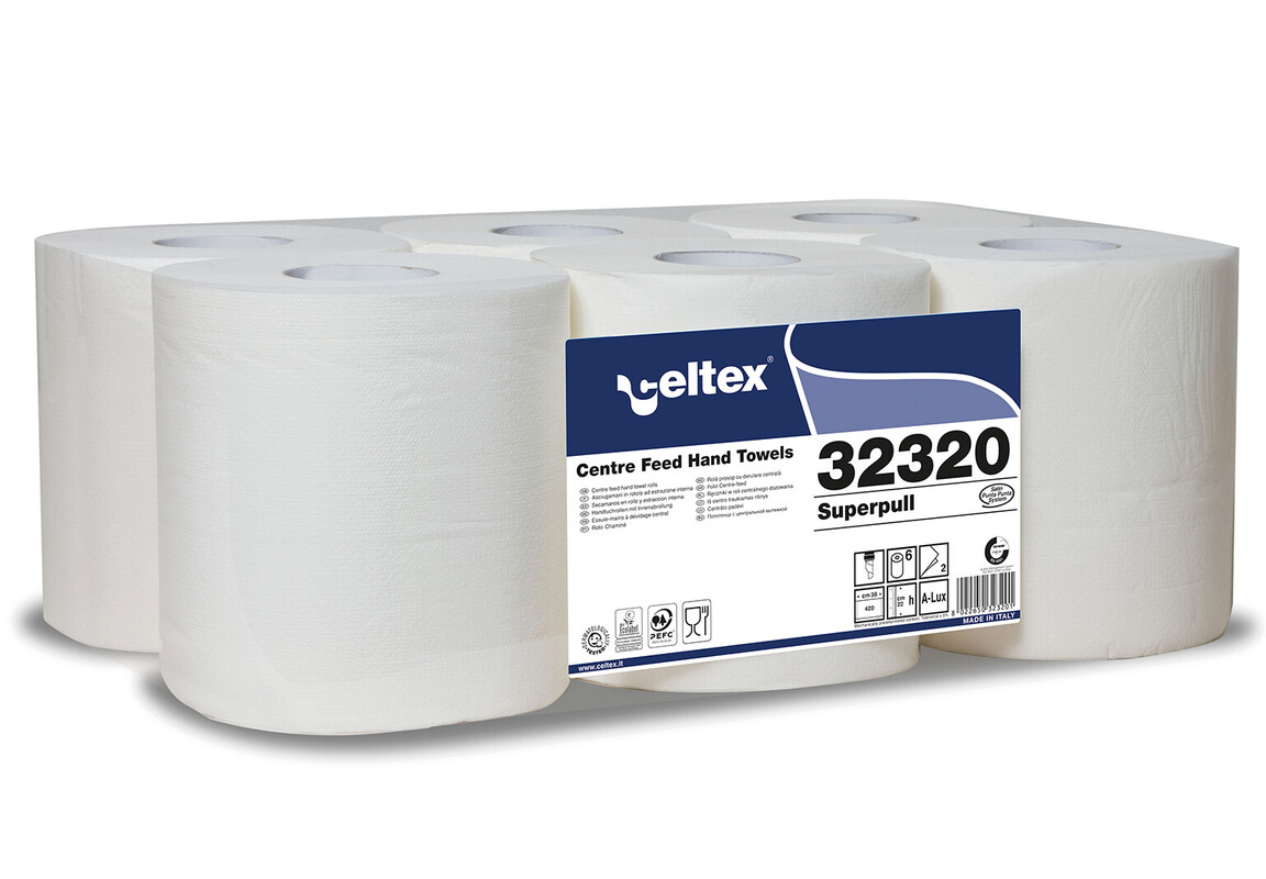 Papirnata rola sredinski vlek - SuperPull Maxi, 2-slojna 160 TM (6/1) brisacke/C32320