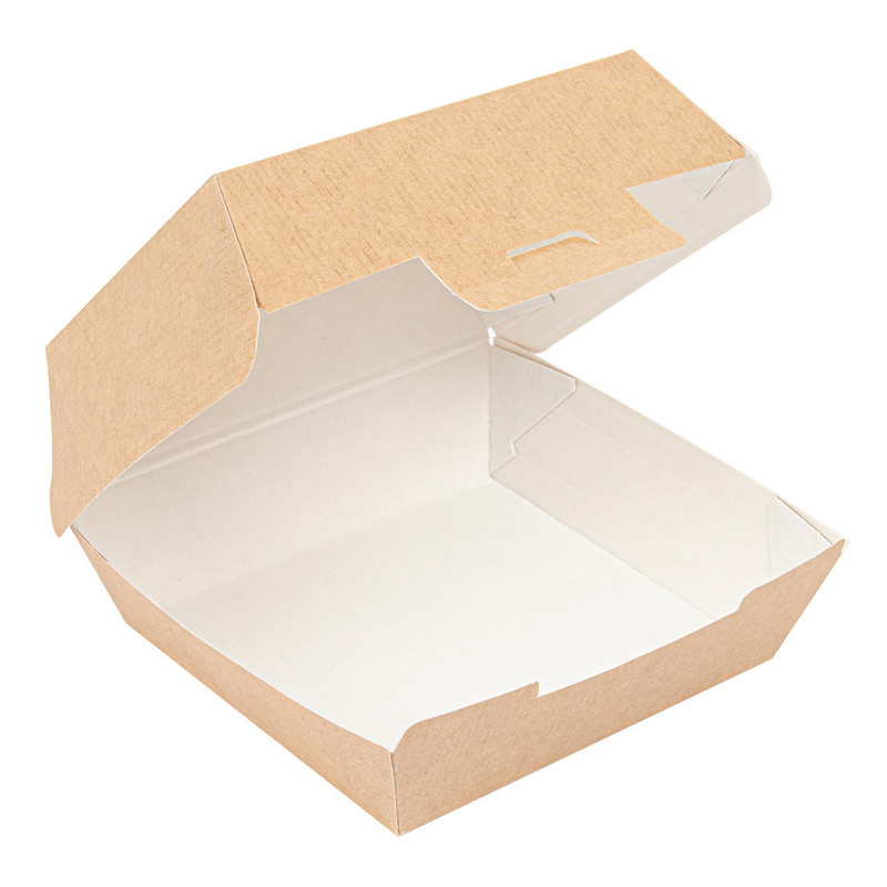 Kartonasta embalaža za BURGER - ThePack - RJAVA (13 x 12,5 x 6,2 cm) (50/1) burgerji/234.05-IMG-01