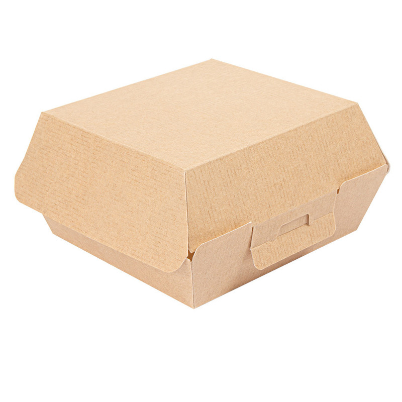 Kartonasta embalaža za BURGER - ThePack - RJAVA (13 x 12,5 x 6,2 cm) (50/1) burgerji/234.05-IMG-MAIN