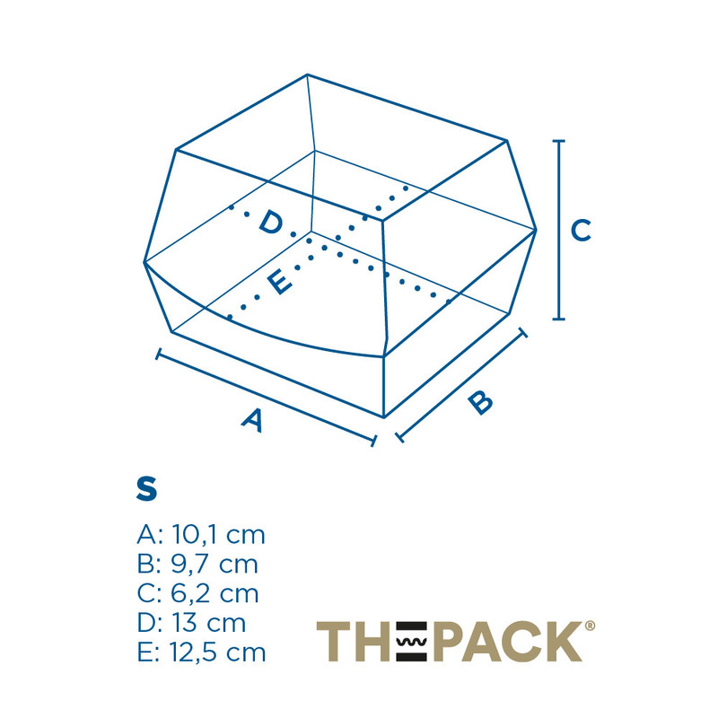 Kartonasta embalaža za BURGER - ThePack - RJAVA (13 x 12,5 x 6,2 cm) (50/1) burgerji/234.05-IMG-SCHEMA