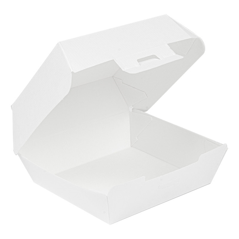 Kartonasta embalaža za BURGER - ThePack - BELA (13 x 12,5 x 6,2 cm) (50/1) burgerji/234.06_IMG-01