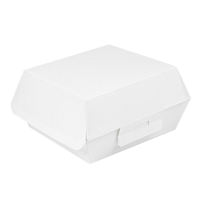 Kartonasta embalaža za BURGER - ThePack - BELA (13 x 12,5 x 6,2 cm) (50/1) burgerji/234.06_IMG-MAIN