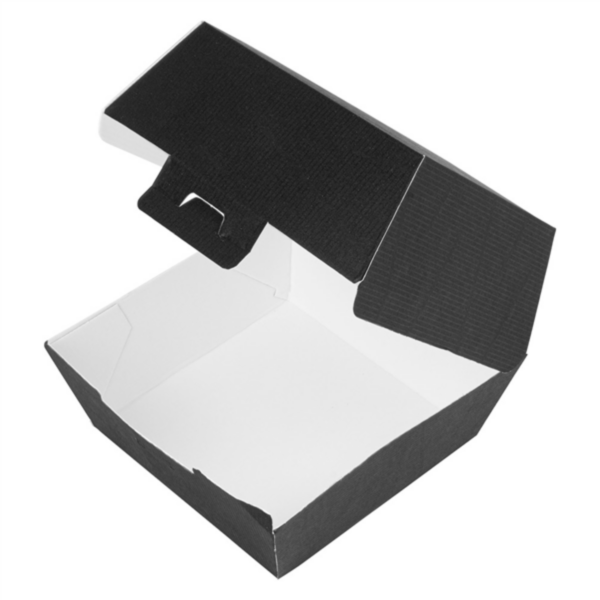 Kartonasta embalaža za BURGER - ThePack - ČRNA (14,4x 13,6 x 9,2 cm) (50/1) burgerji/234.20.-2
