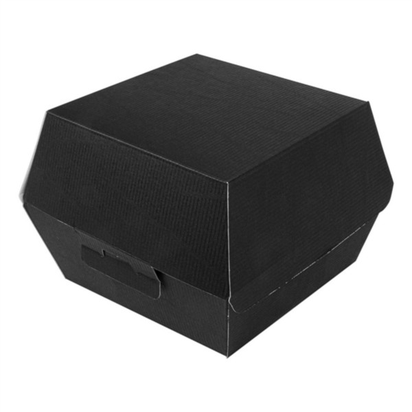 Kartonasta embalaža za BURGER - ThePack - ČRNA (14,4x 13,6 x 9,2 cm) (50/1) burgerji/234.20.5