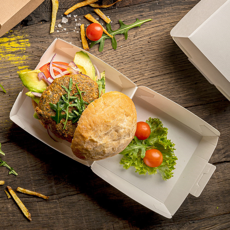 Kartonasta embalaža za BURGER - ThePack - BELA (17,6 x 16,8 x 7,8 cm) (50/1) burgerji/234.22_IMG-04