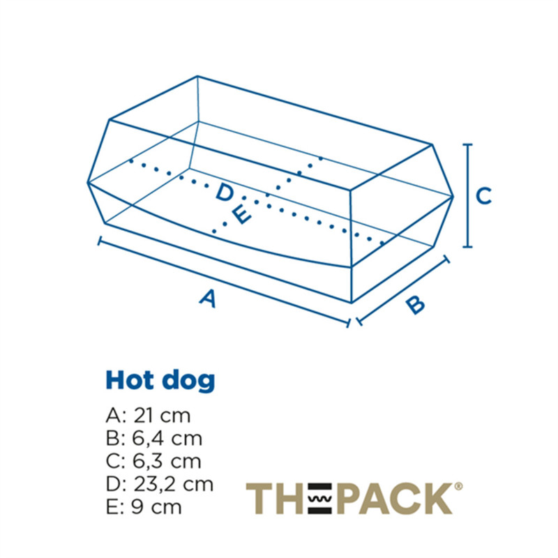 Kartonasta embalaža HOT DOG - ČRNA - 23,2 x 9 x 6,3 cm (50/1) burgerji/252.13-IMG-05