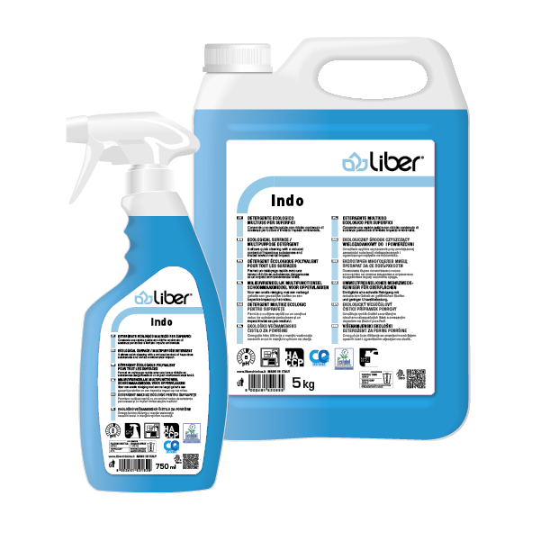 Čistilo INDO ekološko za steklene površine LIBER 5 kg cistila/LIBER_MOCKUPS_Indo