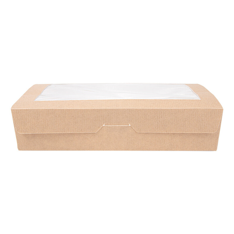 Kartonasta embalaža z oknom RJAVA - The Pack - 1470 mL; 19,8 x 14 x 4,8 (25/1) druge-jedi/253.64_IMG-01